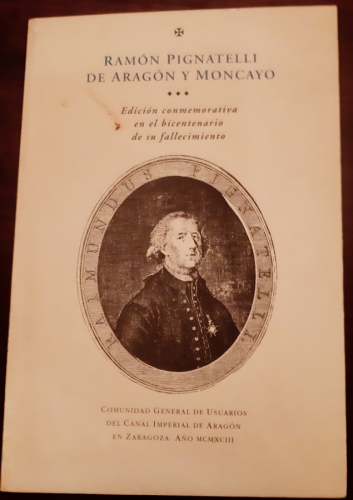 Portada del libro de Apuntes para la biografía de D. Ramón Pignatelli y Moncayo. Edición conmemorativa en el bicentenario...
