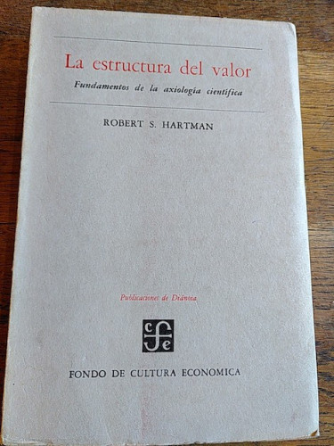 Portada del libro de La estructura del valor. Fundamentos de la axiología científica.