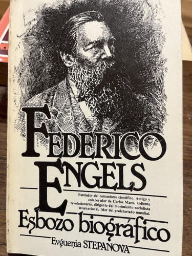 Portada del libro de FEDERICO ENGELS. ESBOZO BIOGRÁFICO. 