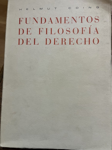 Portada del libro FUNDAMENTOS DE FILOSOFÍA DEL DERECHO
