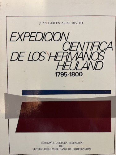 Portada del libro de Expedición científica de los hermanos Heuland (1795-1800)