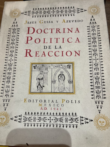 Portada del libro de DOCTRINA POLÍTICA DE LA REACCIÓN 