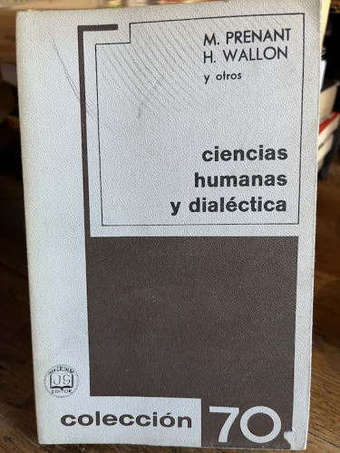 Portada del libro de CIENCIAS HUMANAS Y DIALÉCTICA. 