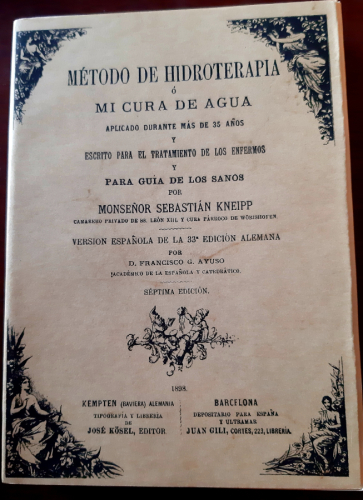 Portada del libro de METODO DE HIDROTERAPIA Ó MI CURA DE AGUA APLICADO DURANTE MAS DE 35 AÑOS Y ESCRITO PARA EL TRATAMIENTO...