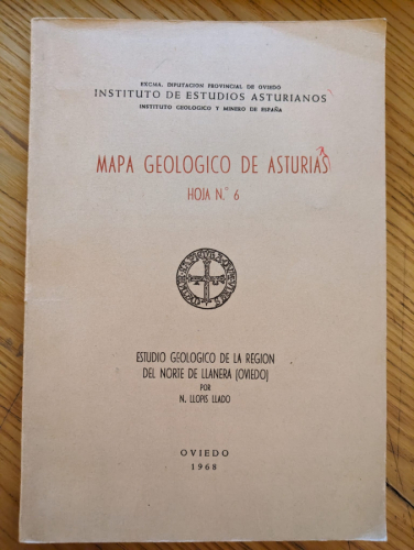 Portada del libro de MAPA GEOLOGICO DE ASTURIAS. HOJA Nº 6. ESTUDIO GEOLOGICO DE LA REGION DEL NORTE DE LLANERA (OVIEDO)