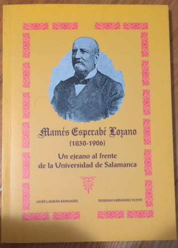 Portada del libro de Mamés Esperabé Lozano, En ejeano al frente de la Universidad de Salamanca