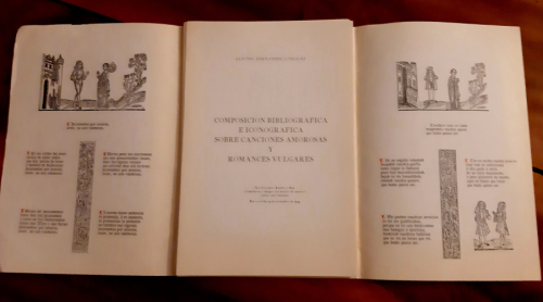 Portada del libro de COMPOSICIÓN BIBLIOGRÁFICA E ICONOGRÁFICA SOBRE LAS CANCIONES AMOROSAS Y ROMANCES VULGARES.
