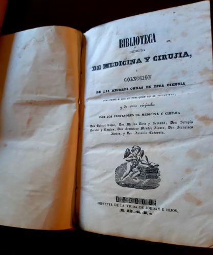 Portada del libro de Biblioteca escogida de medicina y cirugía de las mejores  obras de esta ciencia