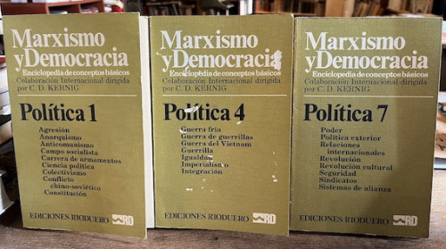 Portada del libro de MARXISMO Y DEMOCRACIA. ENCICLOPEDIA DE CONCEPTOS BÁSICOS, 1, 4 y 7. 