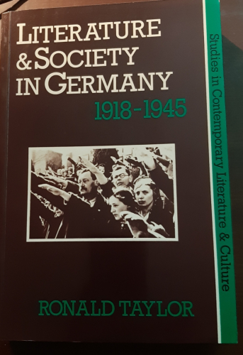 Portada del libro de Literature and Society in Germany, 1918-1945 