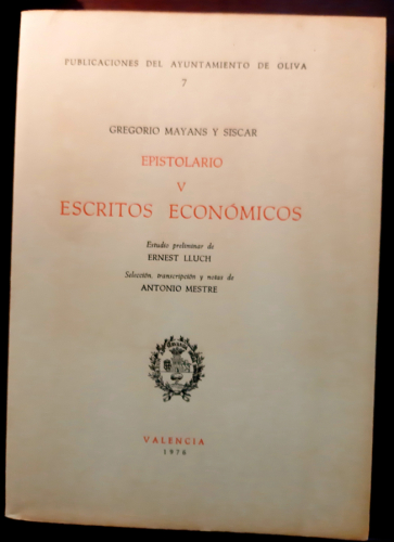 Portada del libro de EPISTOLARIO V ESCRITOS ECONÓMICOS