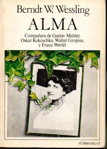 Portada del libro Alma Compañera de Hustav Mahler, Oskar Kpokoschka, Walter Gropius y Fraz Werfel