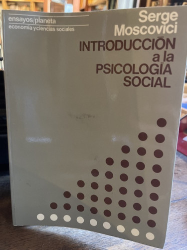 Portada del libro de INTRODUCCIÓN A LA PSICOLOGÍA SOCIAL