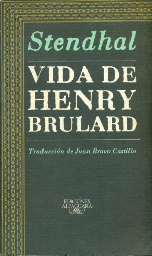 Portada del libro Vida de Henry Brulard.