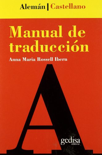Portada del libro de Manual de Traducción Alemán-castellano