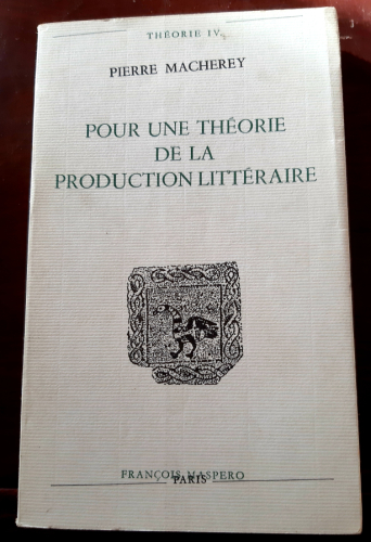 Portada del libro de POUR UNE THEORIE DE LA PRODUCTION LITTERAIRE 