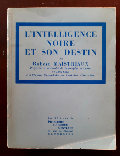 Portada del libro de L'INTELLIGENCE NOIRE ET SON DESTIN 