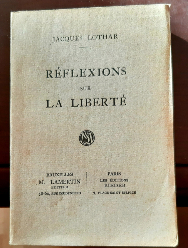 Portada del libro de REFLEXION SUR LA LIBERTE 