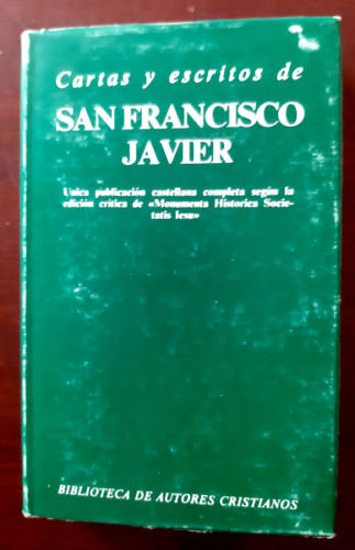 Portada del libro CARTAS Y ESCRITOS DE SAN FRANCISCO JAVIER