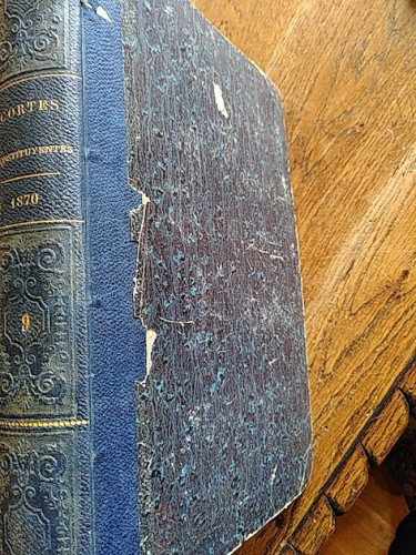 Portada del libro de DIARIO DE SESIONES DE LAS CORTES CONSTITUYENTES. Dieron principio el día 11 de febrero de 1869. Tomo...