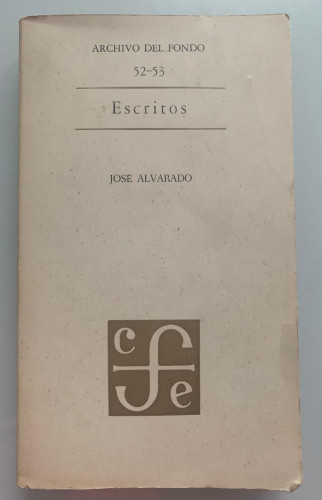 Portada del libro de ESCRITOS (Archivo del Fondo 52-53)