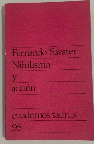 Portada del libro de NIHILISMO Y ACCIÓN