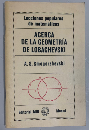 Portada del libro de ACERCA DE LA GEOMETRÍA DE LOBACHEVSKI