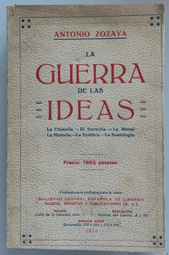 Portada del libro de LA GUERRA DE LAS IDEAS