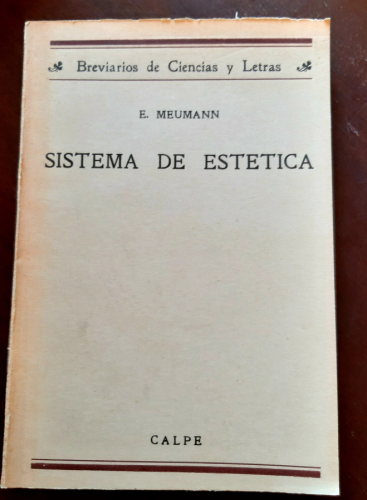 Portada del libro de SISTEMA DE ESTÉTICA 