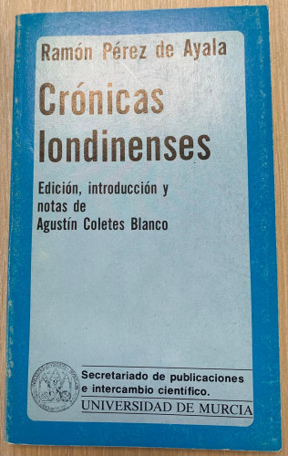Portada del libro de Crónicas londinenses