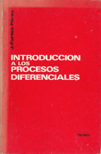 Portada del libro de INTRODUCCIÓN A LOS PROCESOS DIFERENCIALES