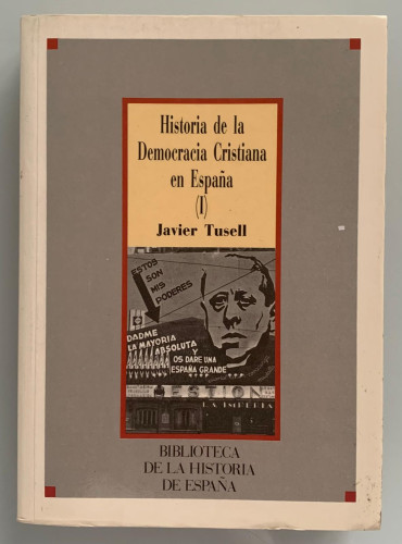 Portada del libro de Historia de la democracia cristiana en España (I) (II)