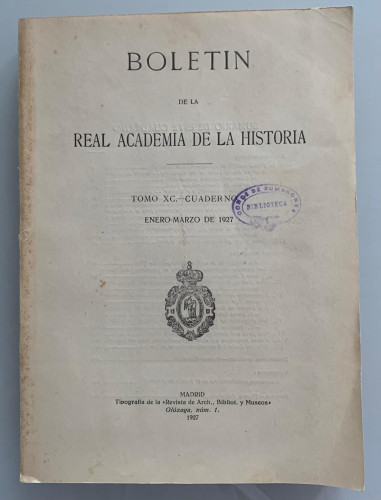 Portada del libro de BOLETÍN DE LA REAL ACADEMIA DE LA HISTORIA