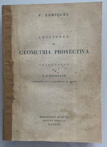 Portada del libro de LECCIONES DE GEOMETRÍA PROYECTIVA