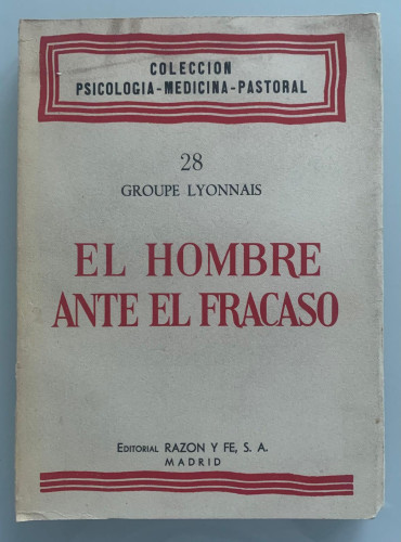 Portada del libro de EL HOMBRE ANTE EL FRACASO
