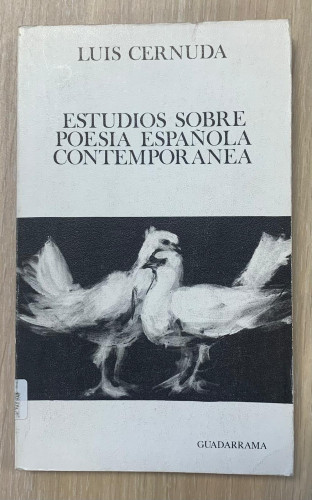 Portada del libro de ESTUDIOS SOBRE POESÍA ESPAÑOLA CONTEMPORÁNEA