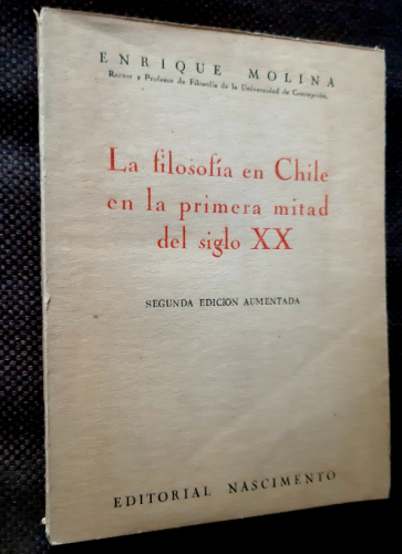 Portada del libro de LA FILOSOFÍA EN CHILE EN LA PRIMERA MITAD DEL SIGLO XX. Notas y recuerdos.