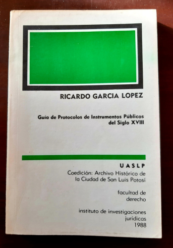 Portada del libro de GUIA DE PROTOCOLOS DE INSTRUMENTOS PÚBLICOS DEL SIGLO XVIII
