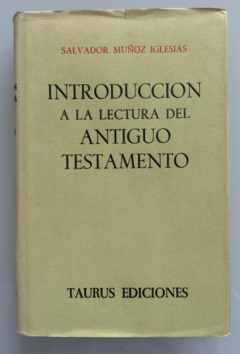 Portada del libro de INTRODUCCIÓN A LA LECTURA DEL ANTIGÜO TESTAMENTO