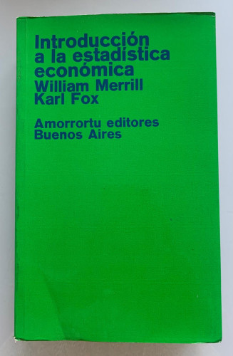 Portada del libro de INTRODUCCIÓN A LA ESTADÍSTICA ECONÓMICA