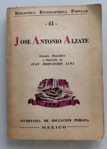 Portada del libro de JOSÉ ANTONIO ALZATE