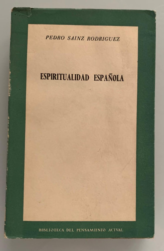 Portada del libro de ESPIRITUALIDAD ESPAÑOLA