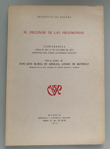 Portada del libro de EL DECLINAR DE LAS HEGEMONÍAS