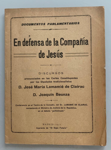 Portada del libro de EN DEFENSA DE LA COMPAÑÍA DE JESÚS