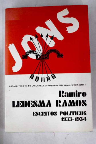 Portada del libro de ESCRITOS POLÍTICOS-JONS 1933-1934