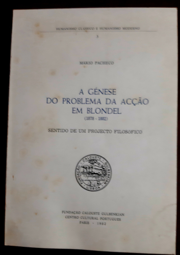 Portada del libro de A GENESE DO PROBLEMA DA ACCAO EM BLONDEL