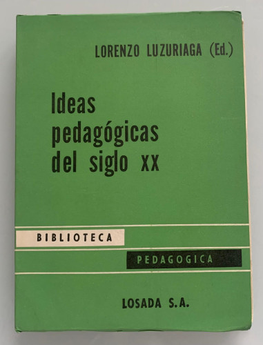 Portada del libro IDEAS PEDAGÓGICAS DEL SIGLO XX