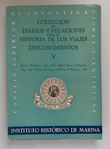Portada del libro COLECCIÓN DE DIARIOS Y RELACIONES PARA LA HISTORIA DE LOS VIAJES Y DESCUBRIMIENTOS