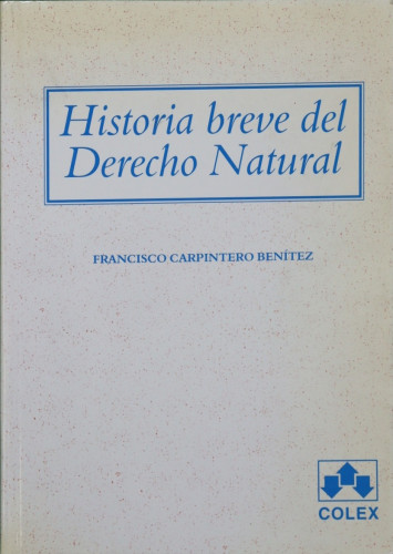 Portada del libro HISTORIA BREVE DEL DERECHO NATURAL
