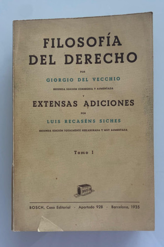 Portada del libro FILOSOFÍA DE DERECHO (I y II)